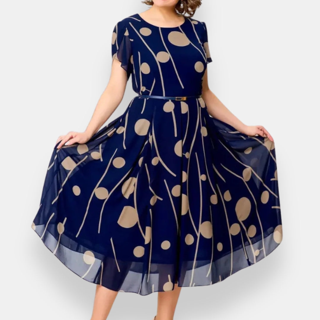 Mélodie | Robe Midi Ceinturée