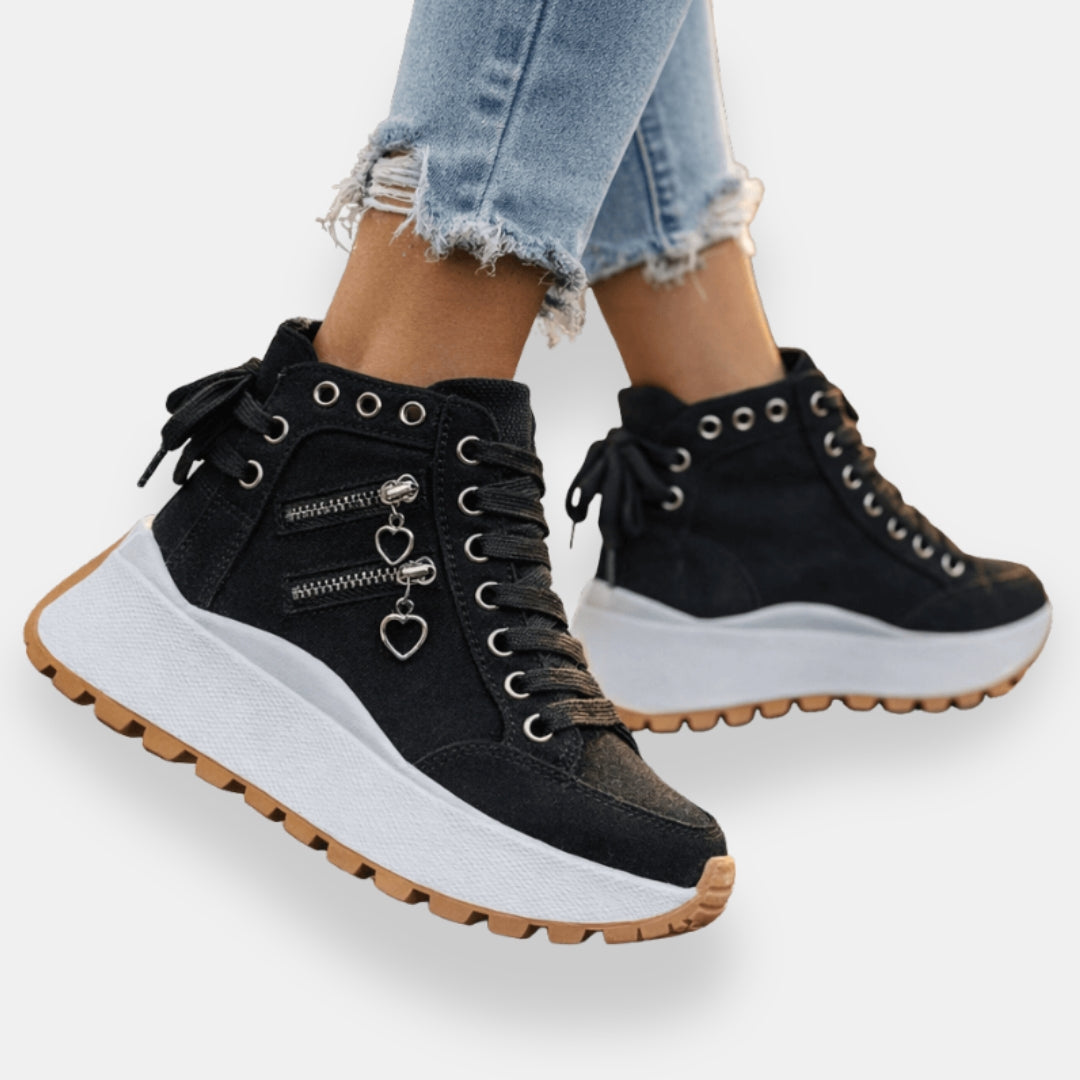 Elvinde | Sneakers montantes zippées