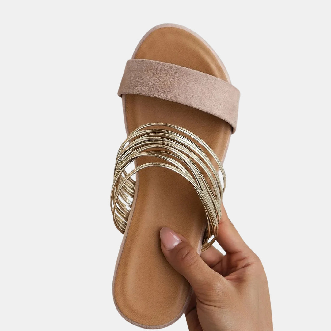 Edmée | Sandales bride dorée
