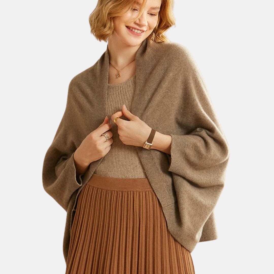 Avenise | Cardigan drapé en maille douce