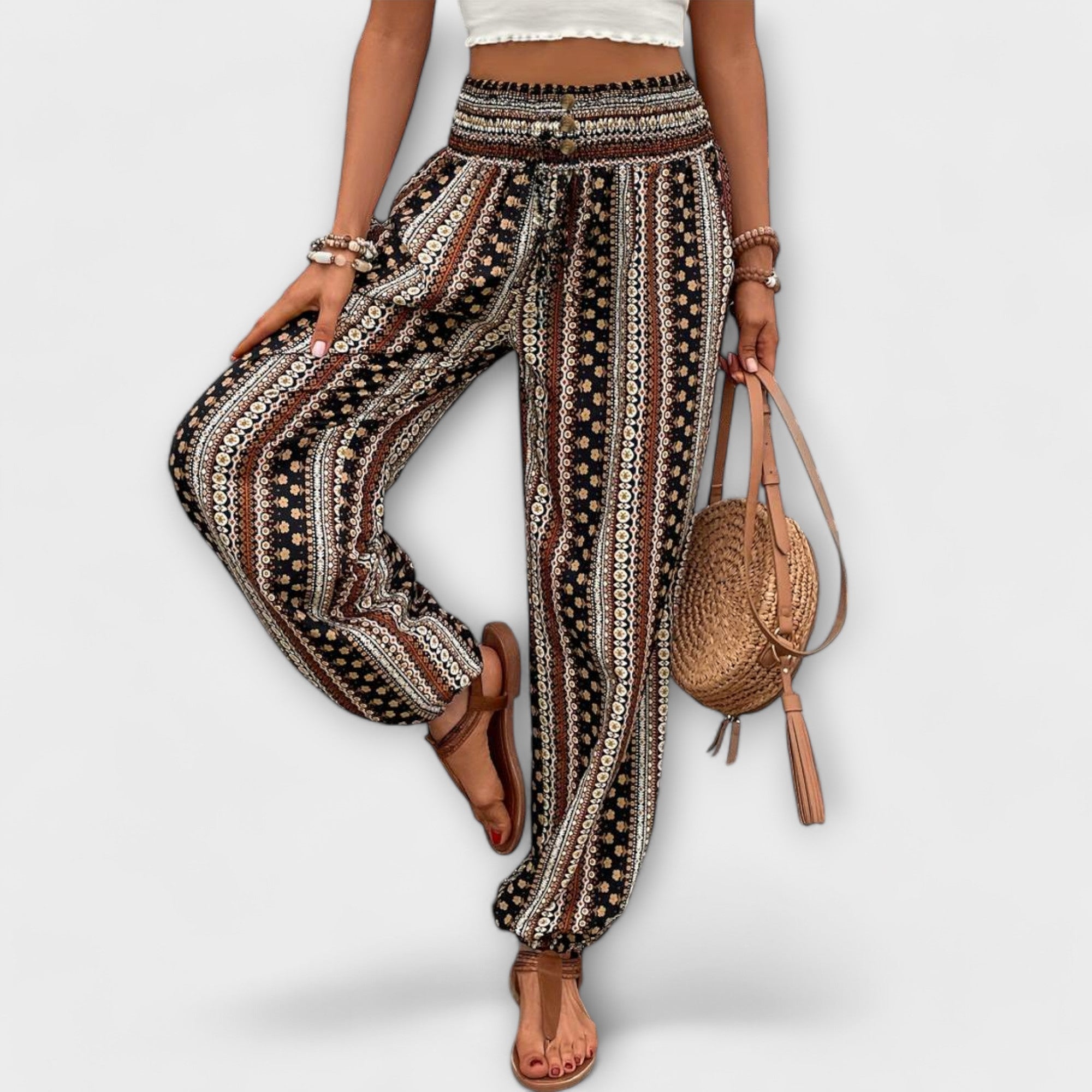Scarlett | Pantalon avec motif ethnique