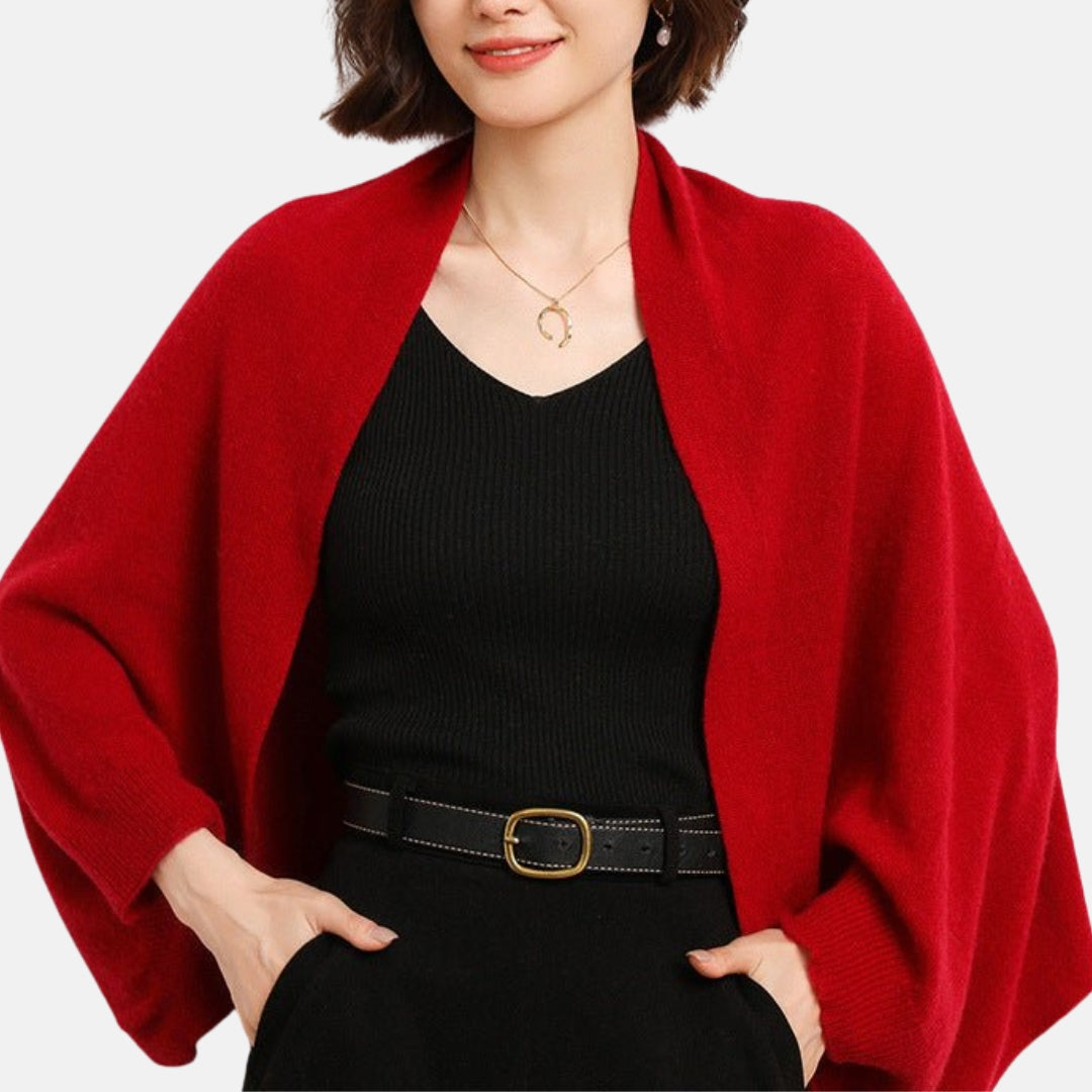 Avenise | Cardigan drapé en maille douce