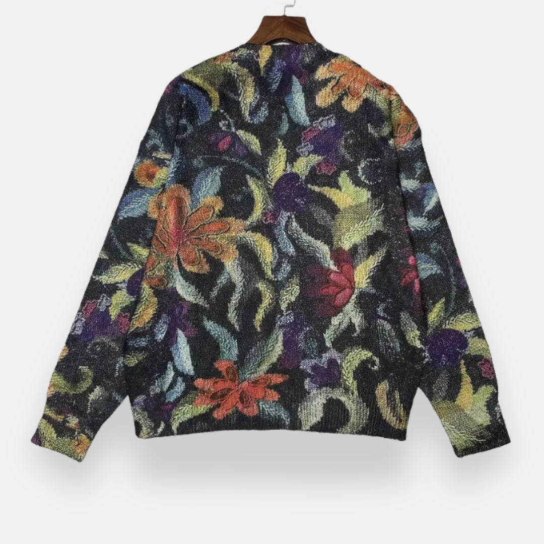 Anavine | Pull à motif floral artistique