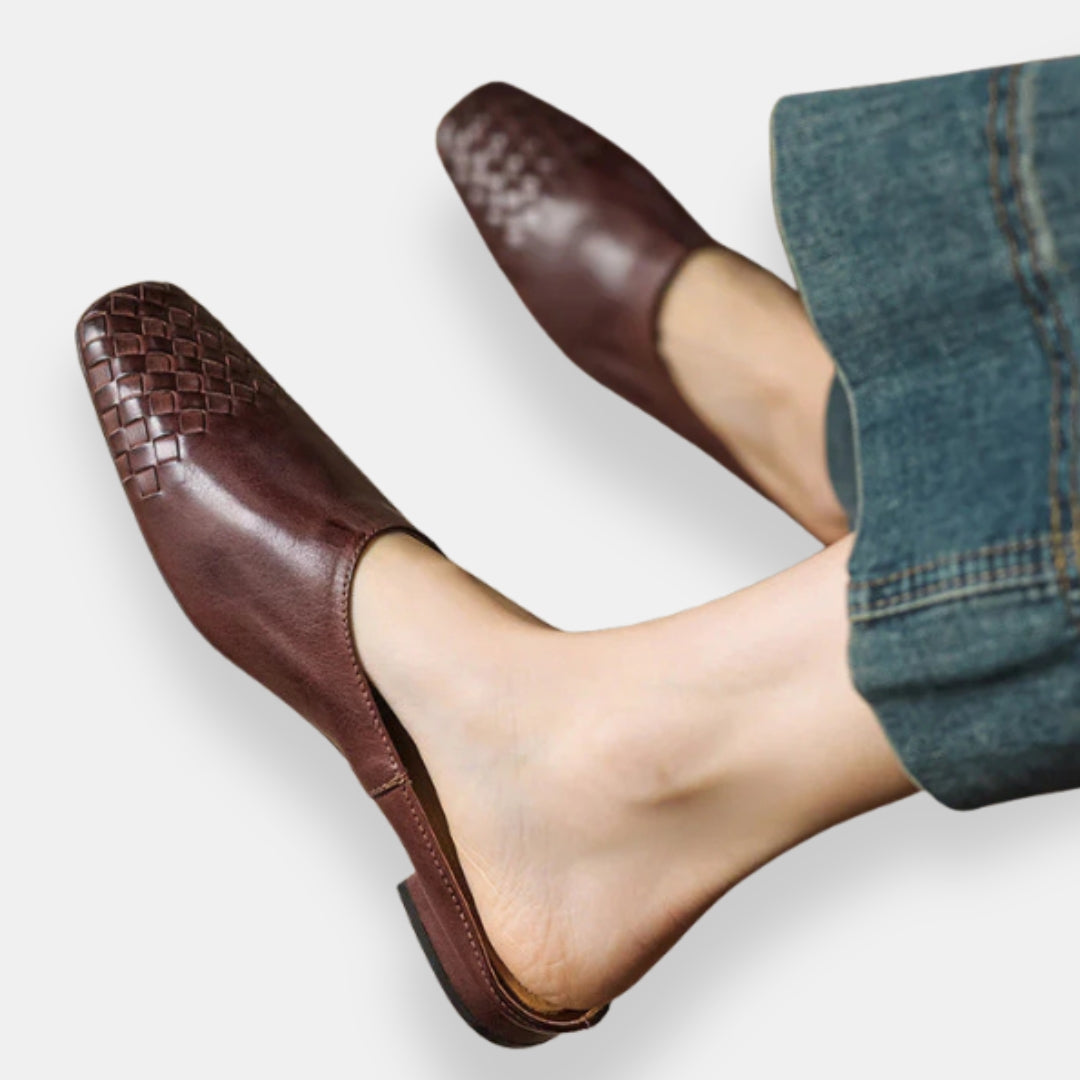 Reine | Mules plates tressées