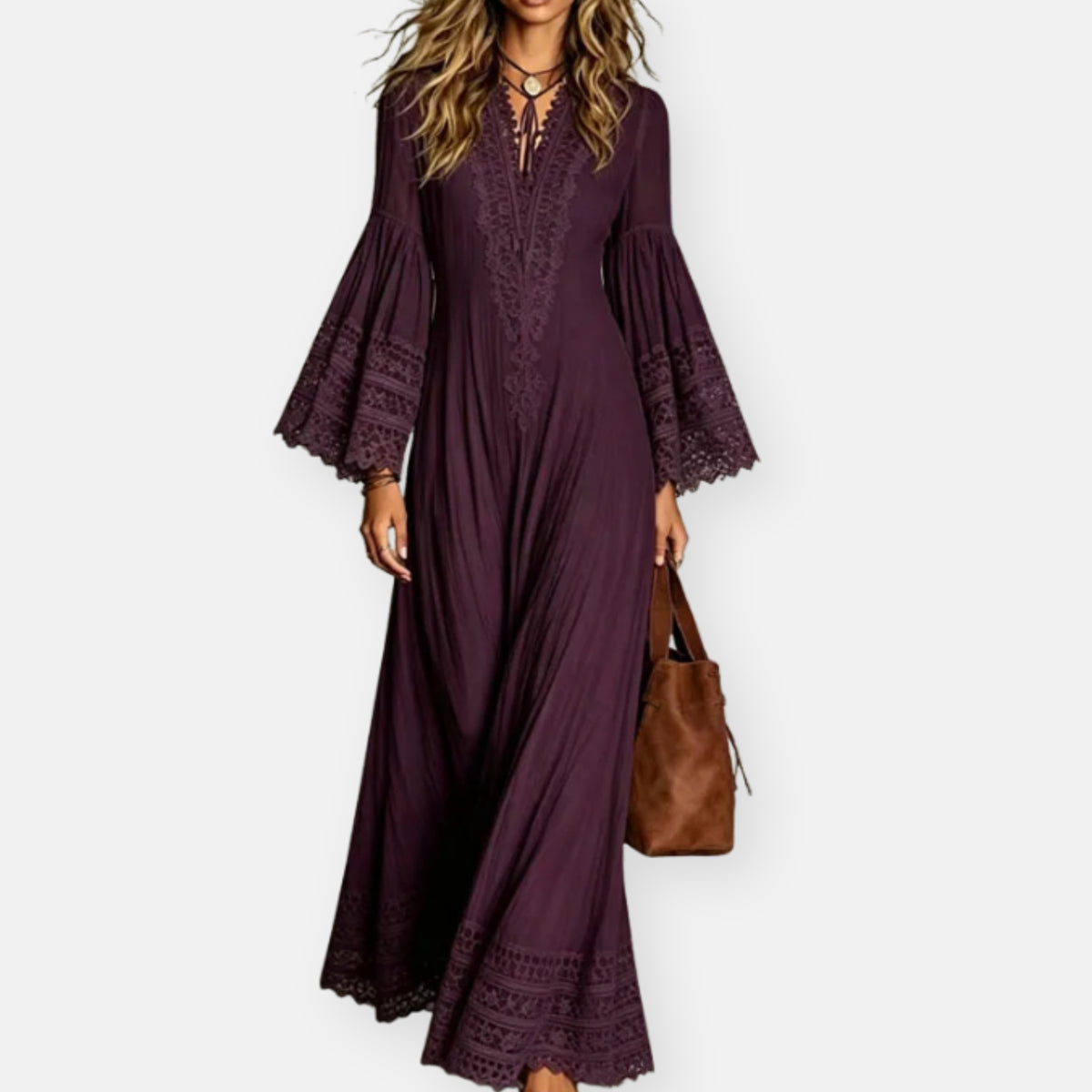 Ines | Robe Longue Bohème en Dentelle