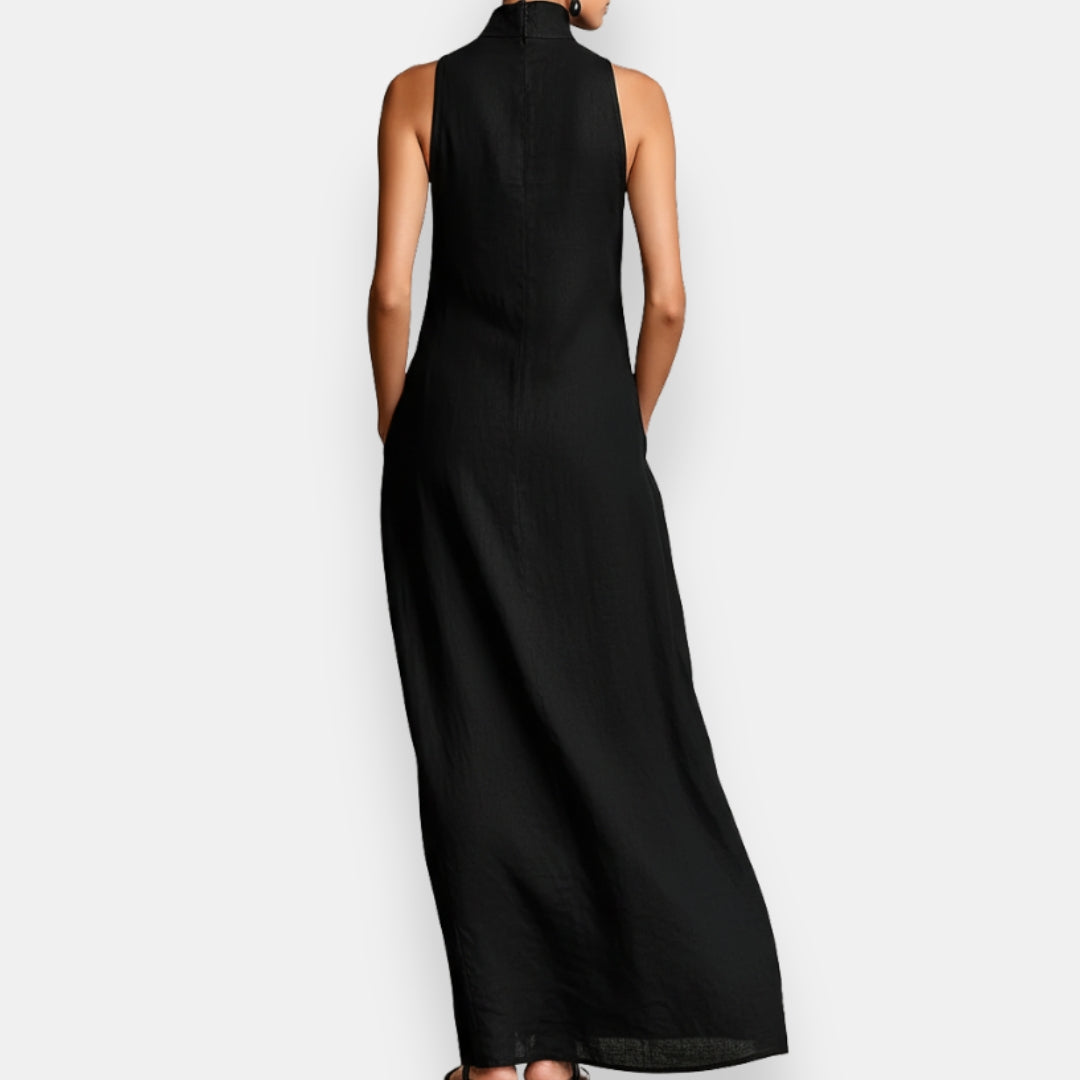Calverne | Robe Longue Col Montant
