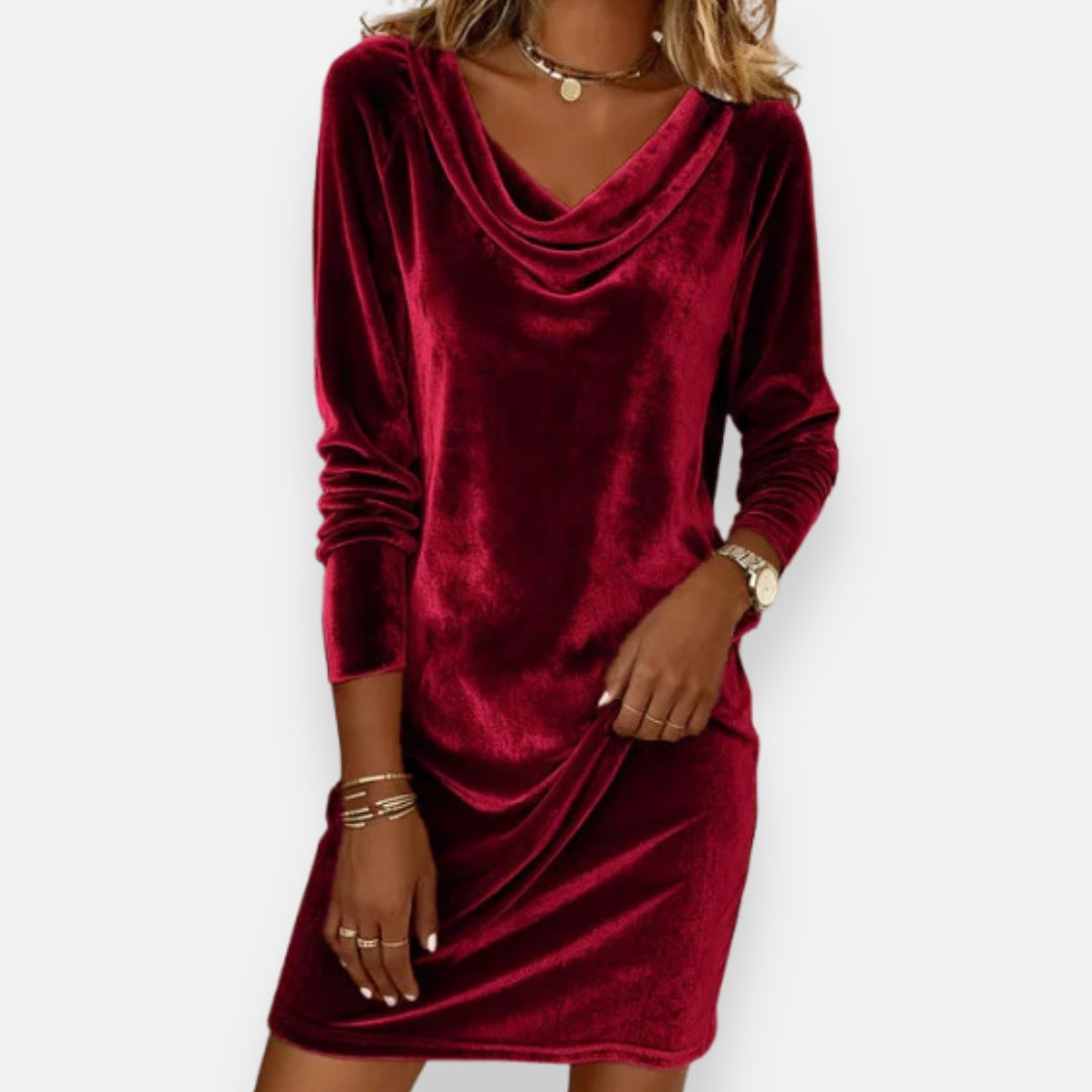 Béliora | Robe classique à col drapé