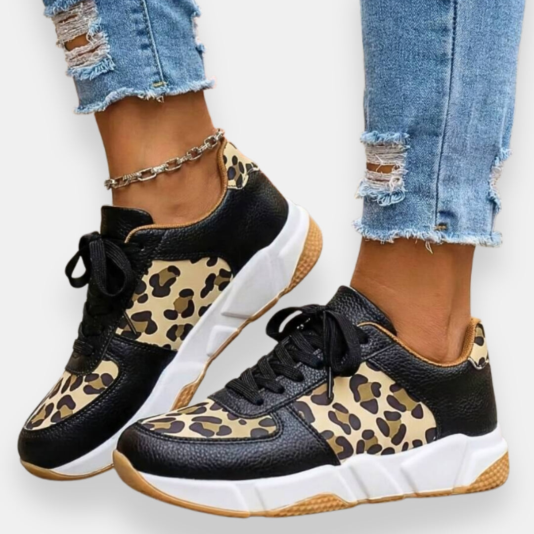 Nivose | Sneakers bicolores léopard