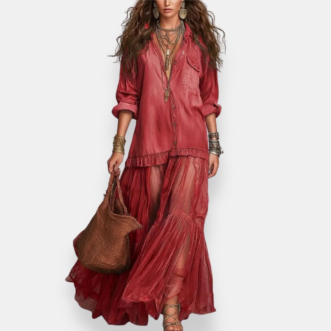 Cunébelle | Robe longue bohème à volants