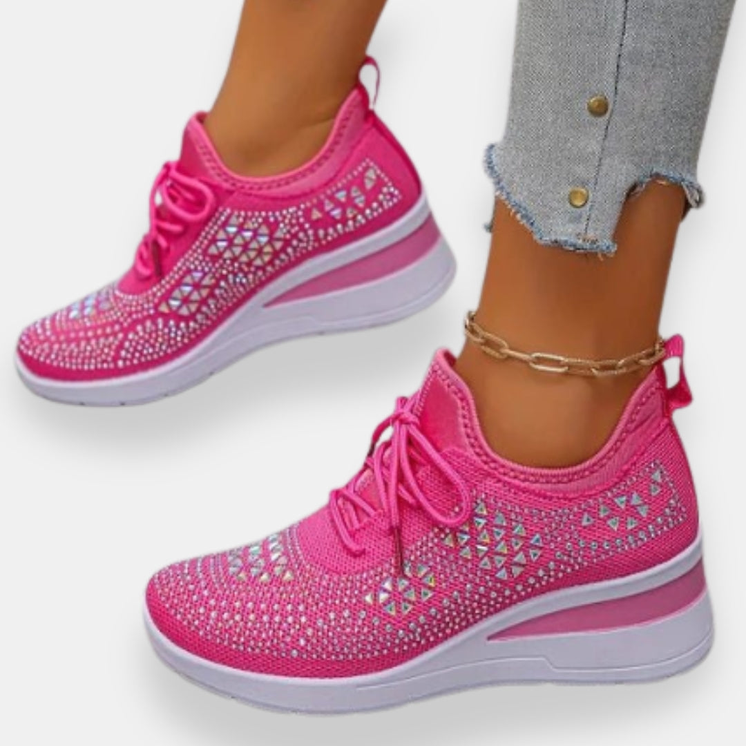 Joëlvrine | Sneakers strass compensées