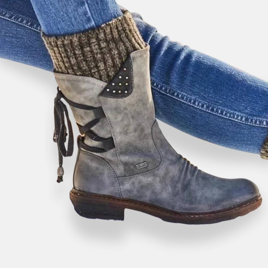 Dianisse | Bottines à Lacets et Studs