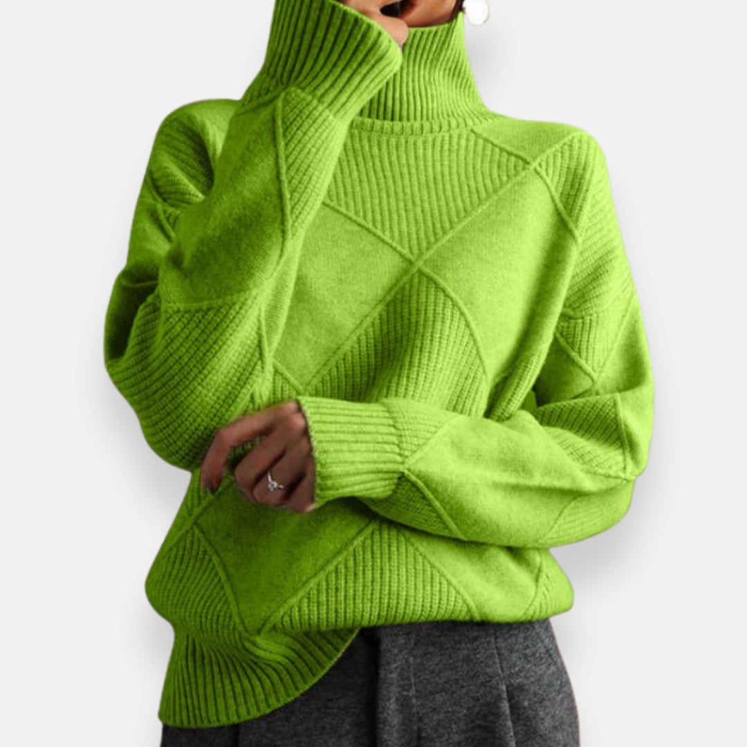 Alésia | Pull col montant texturé