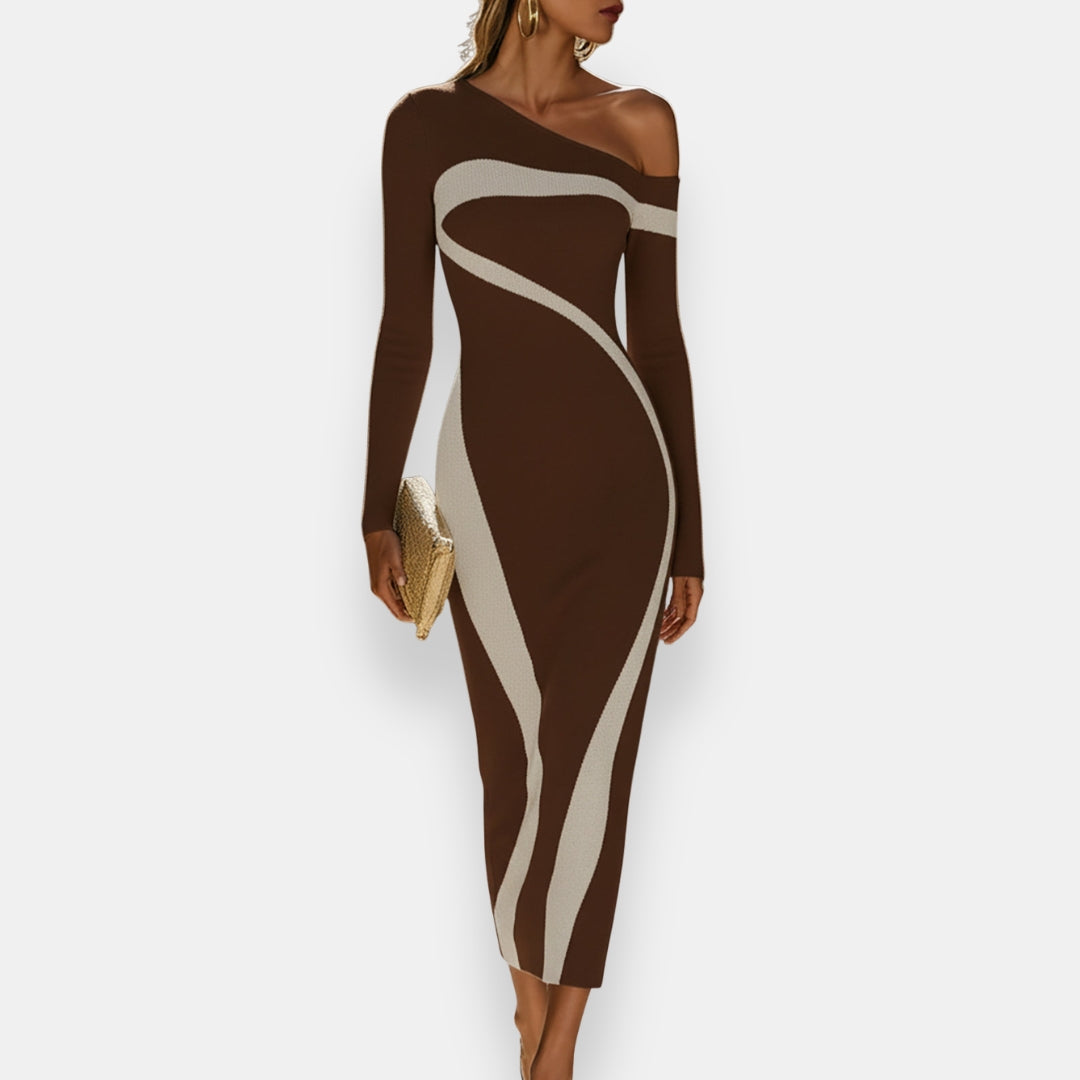 Mahéline | Robe longue asymétrique