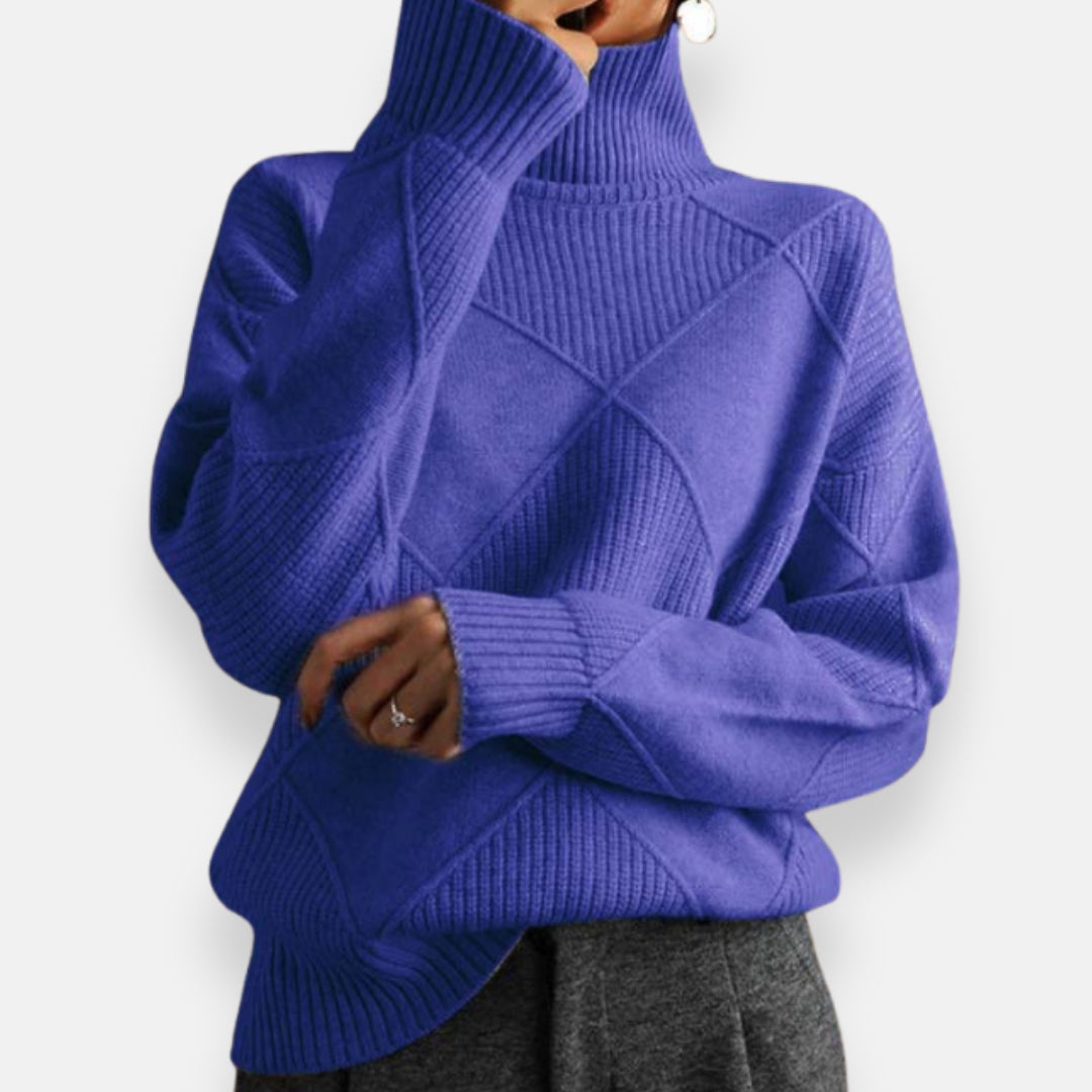 Alésia | Pull col montant texturé