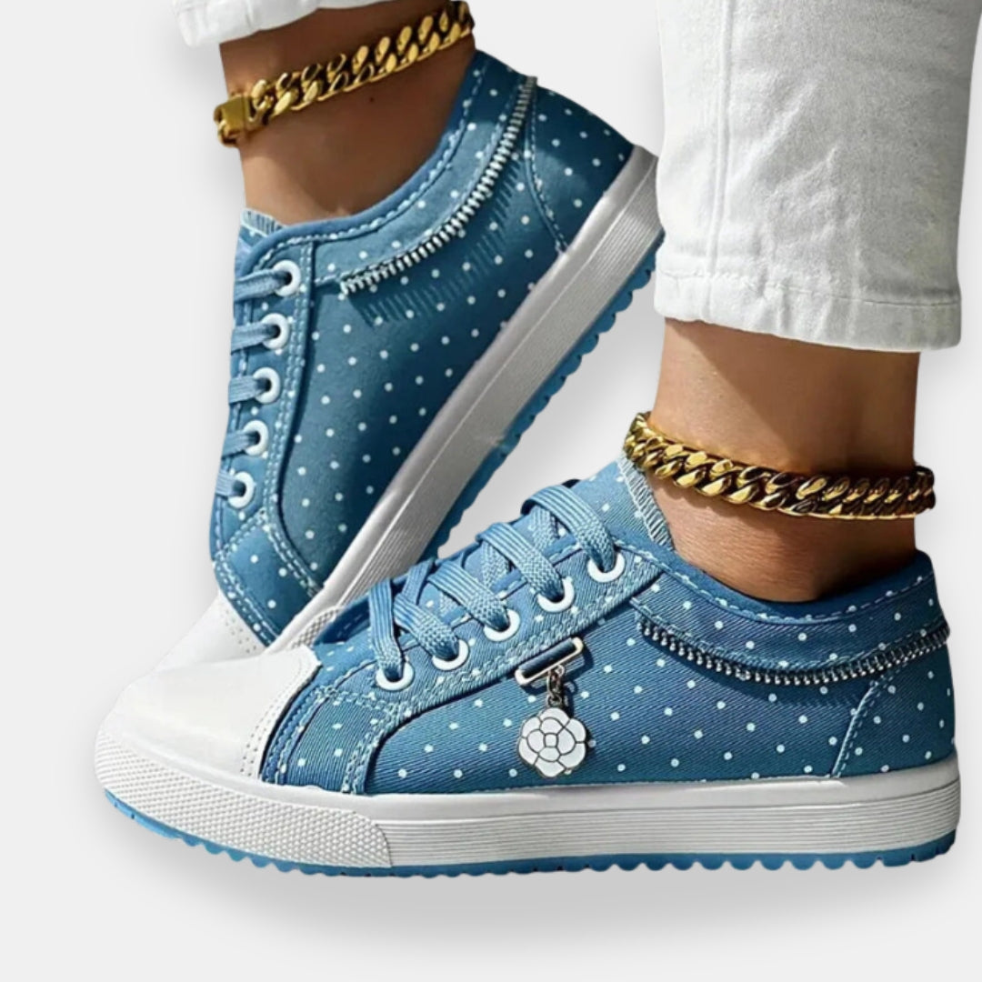 Caëlvoire | Sneakers brodées détail zip