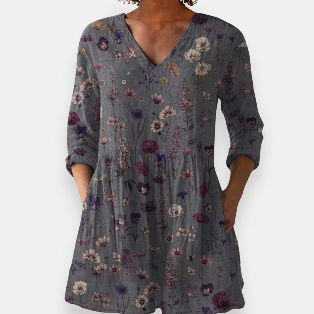 Suzon | Blouse Col V Botanique