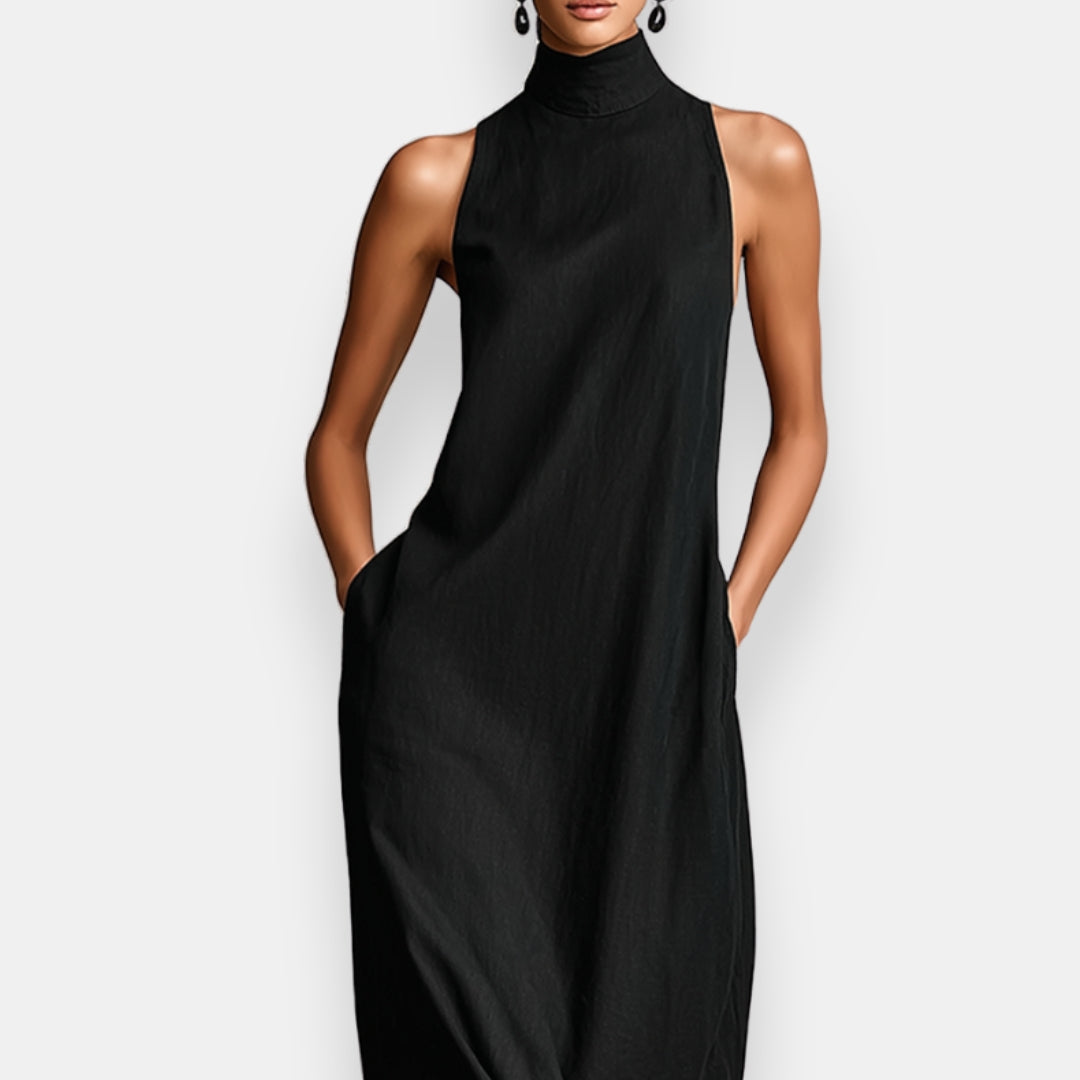 Calverne | Robe Longue Col Montant