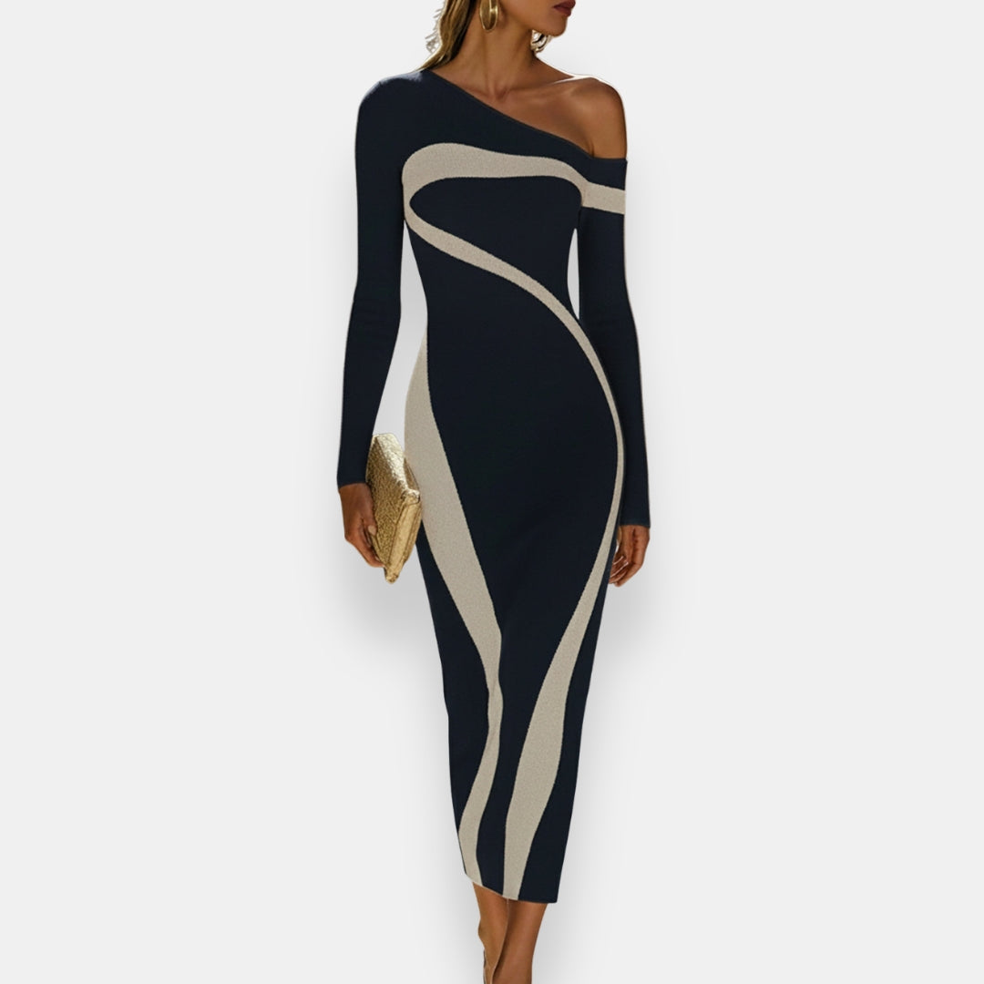 Mahéline | Robe longue asymétrique