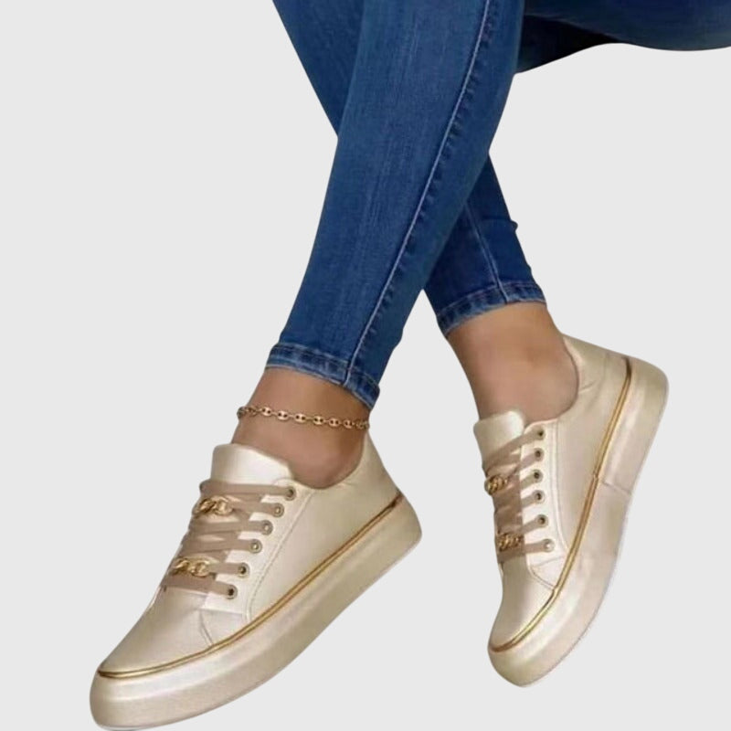 Grélvoise | Sneakers lacets dorés