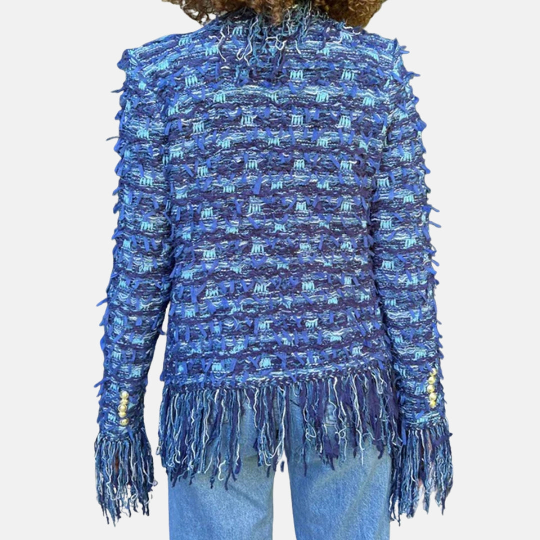 Séverine | Cardigan Élégant à Franges