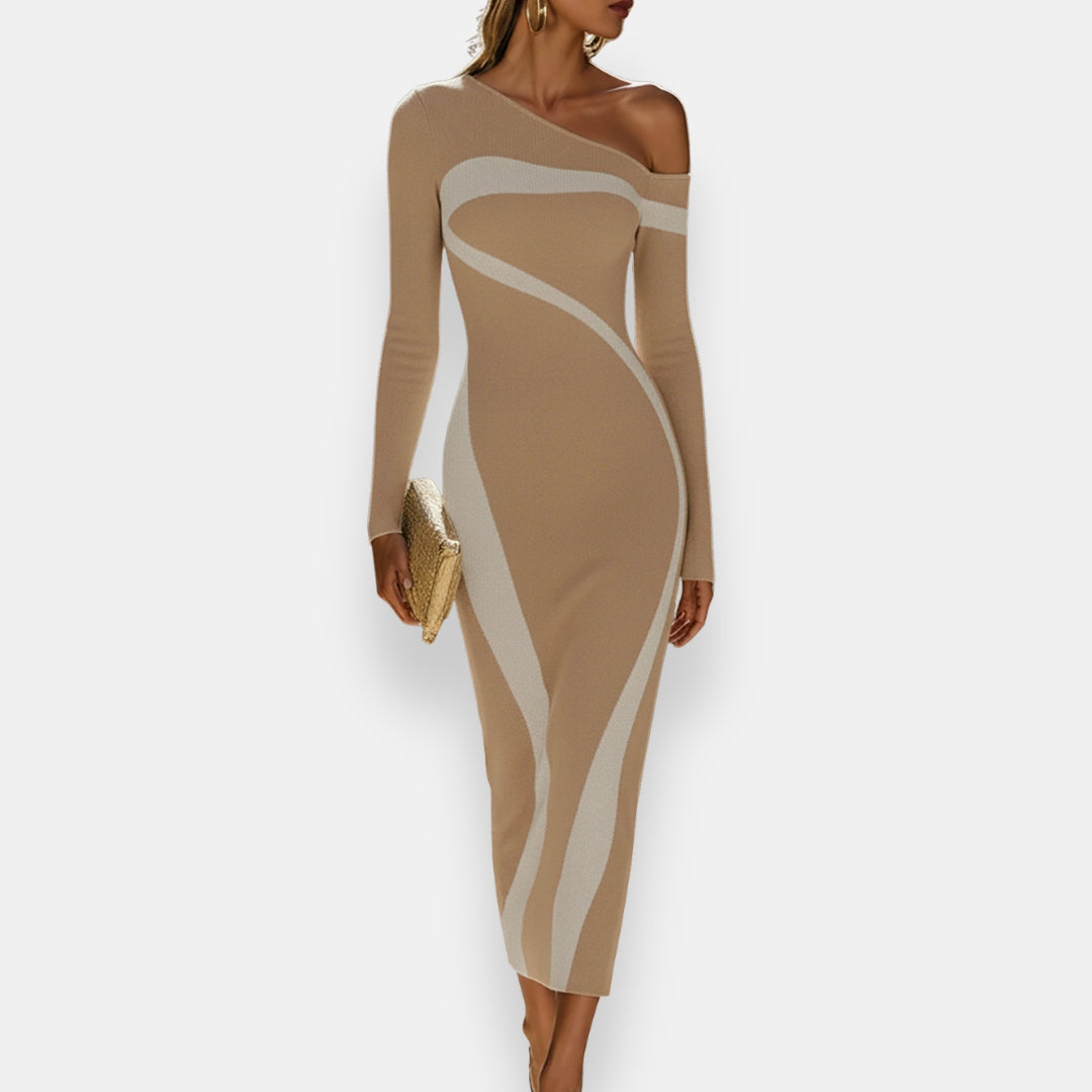 Mahéline | Robe longue asymétrique