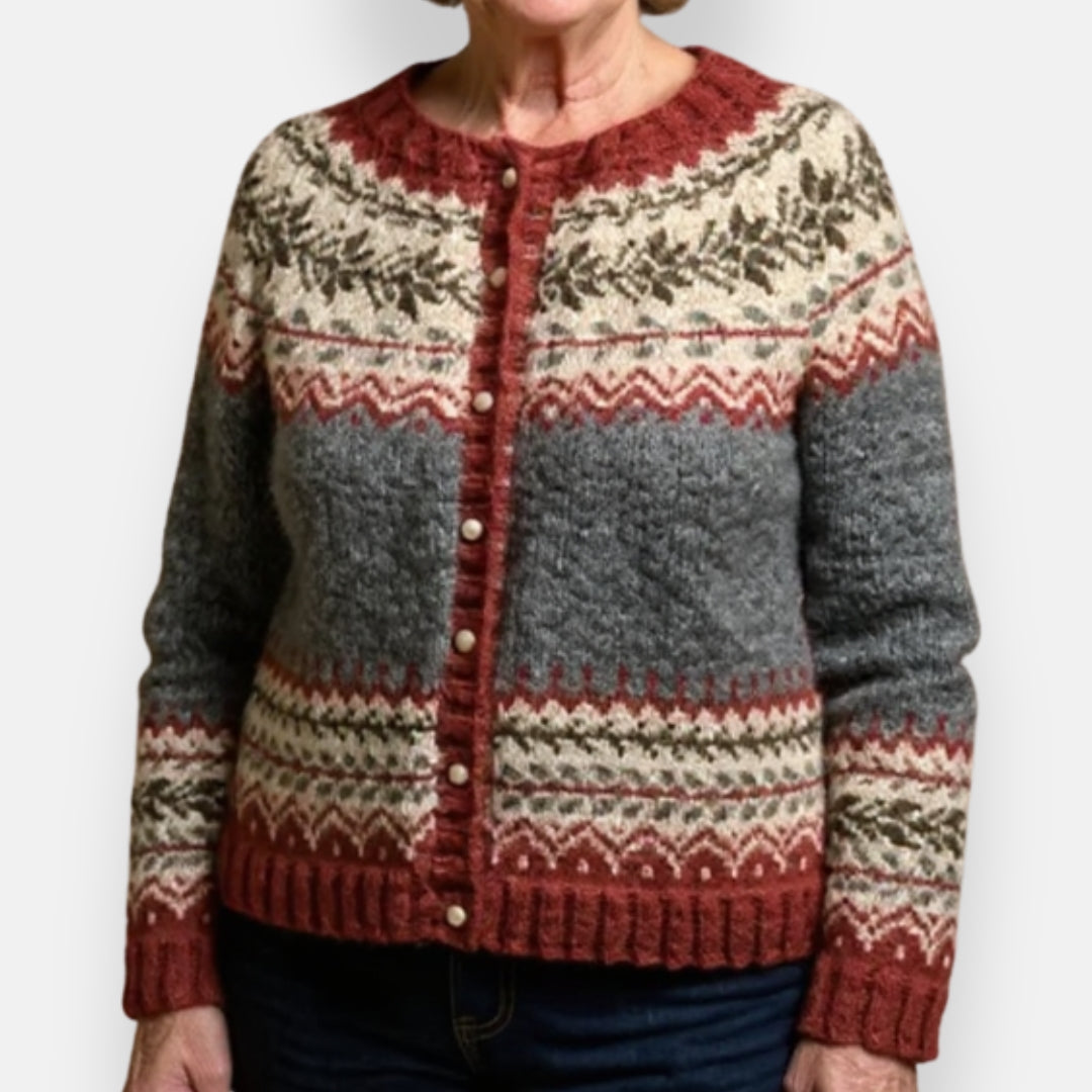 Sibylle | Cardigan à Motifs Scandinaves