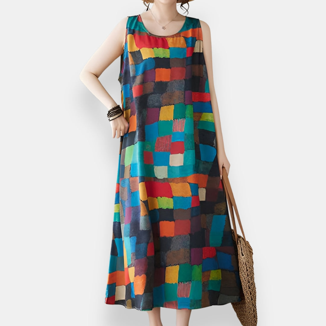 Andrée | Robe Longue Patchwork