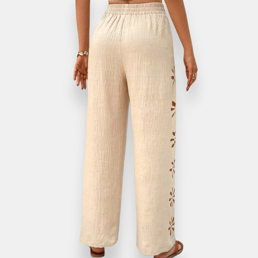 Vianne | Pantalon Fleuri Ajouré