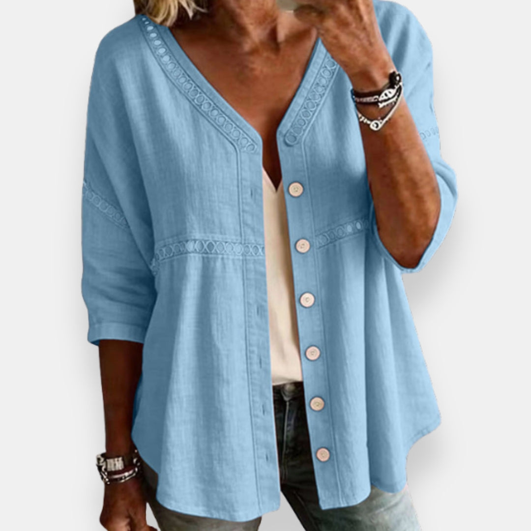 Dorvarne | Blouse Col V Crochet