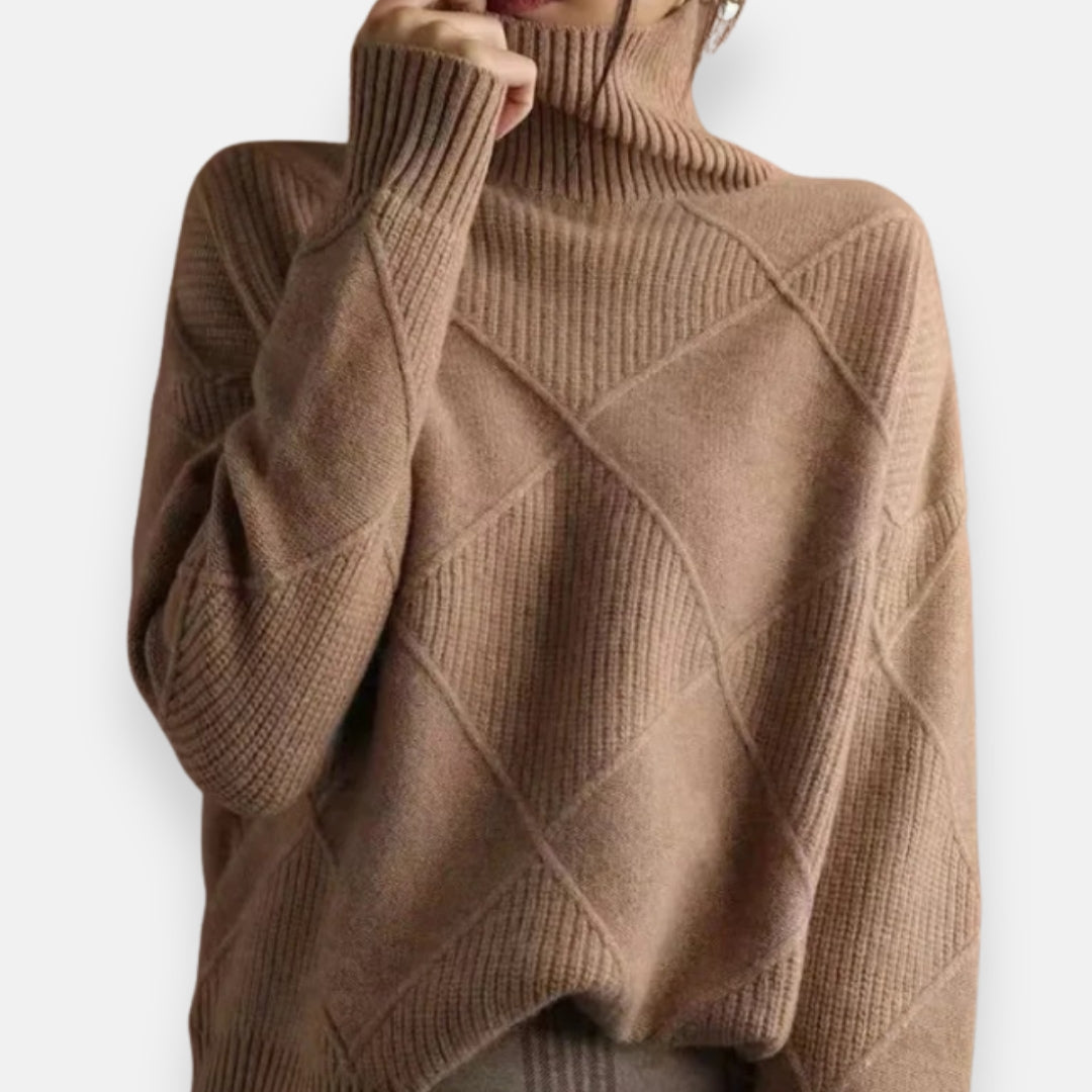 Alésia | Pull col montant texturé