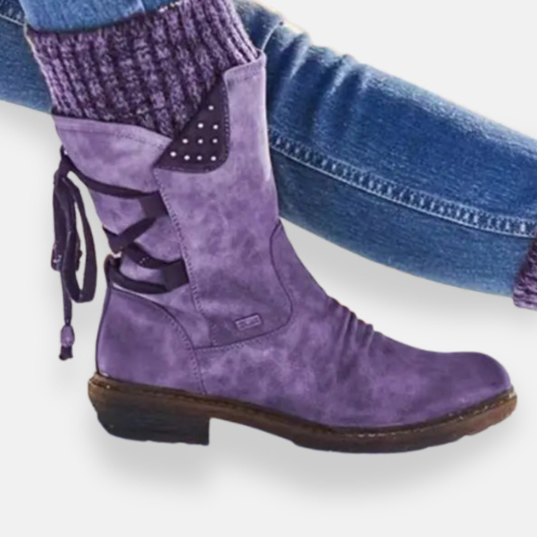 Dianisse | Bottines à Lacets et Studs