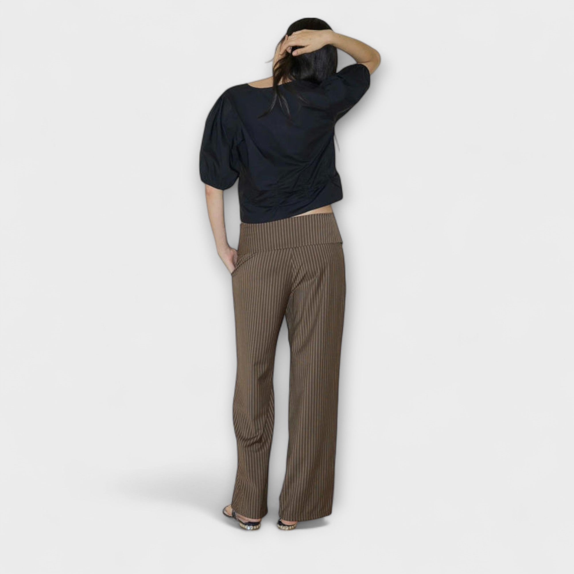 Julia | Pantalon Rayé Pliable