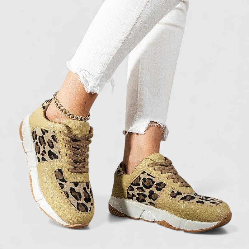 Névroline | Sneakers léopard semelle chunky
