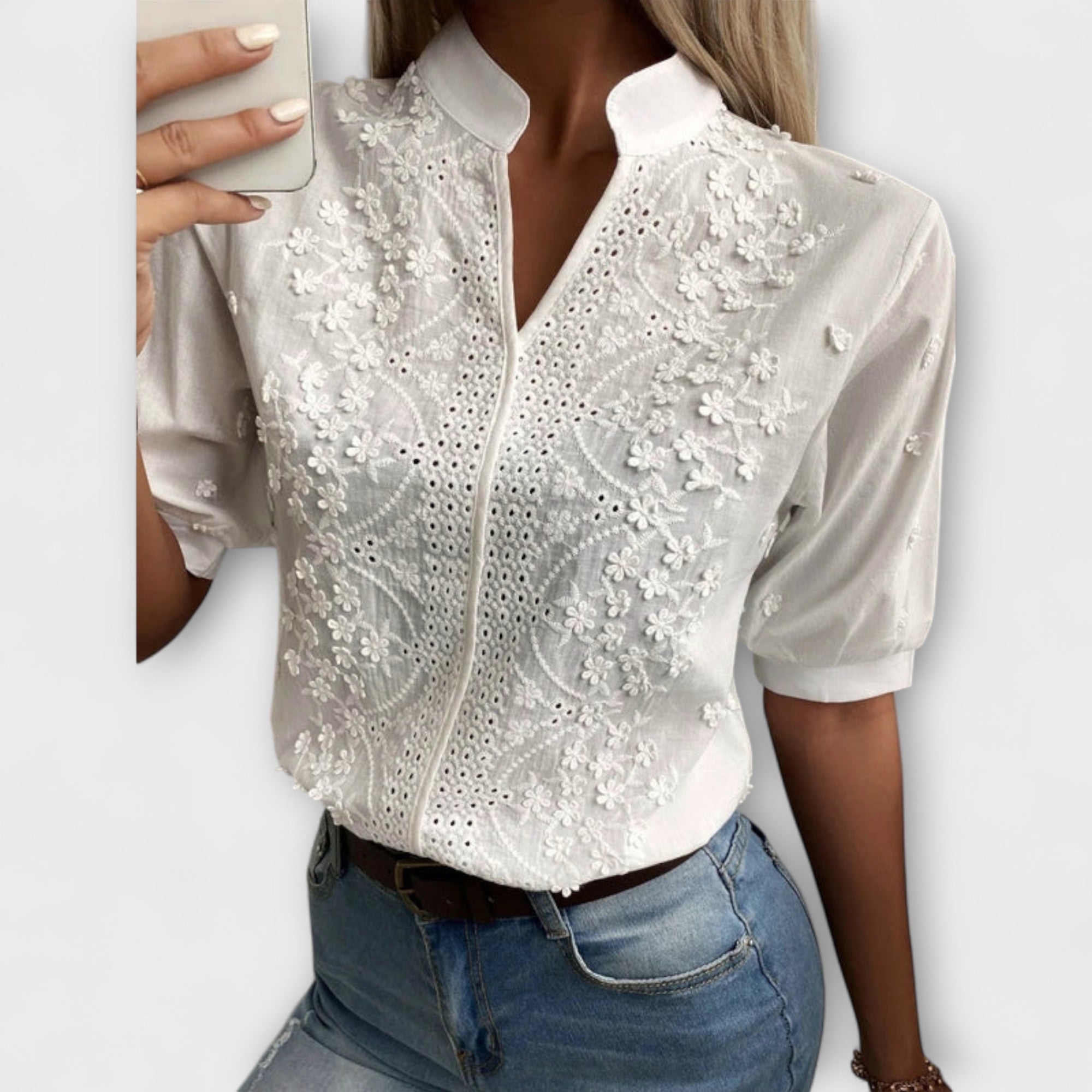 Élise | Blouse Mila avec des broderies exquises