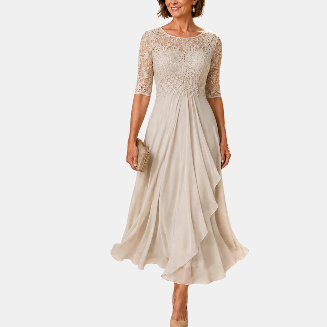 Ophélie | Robe midi en dentelle