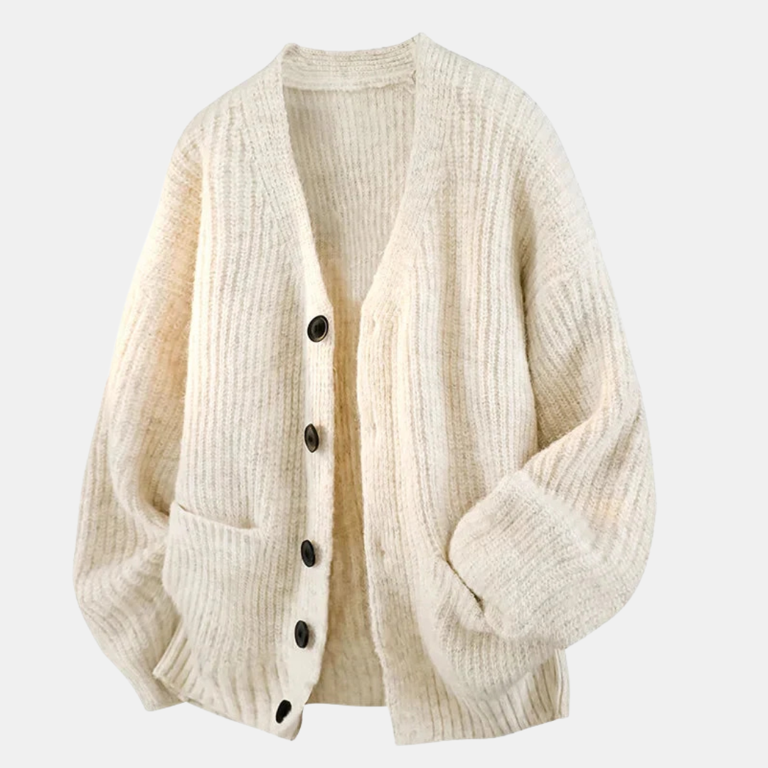 Solstice | Cardigan oversize en maille côtelée