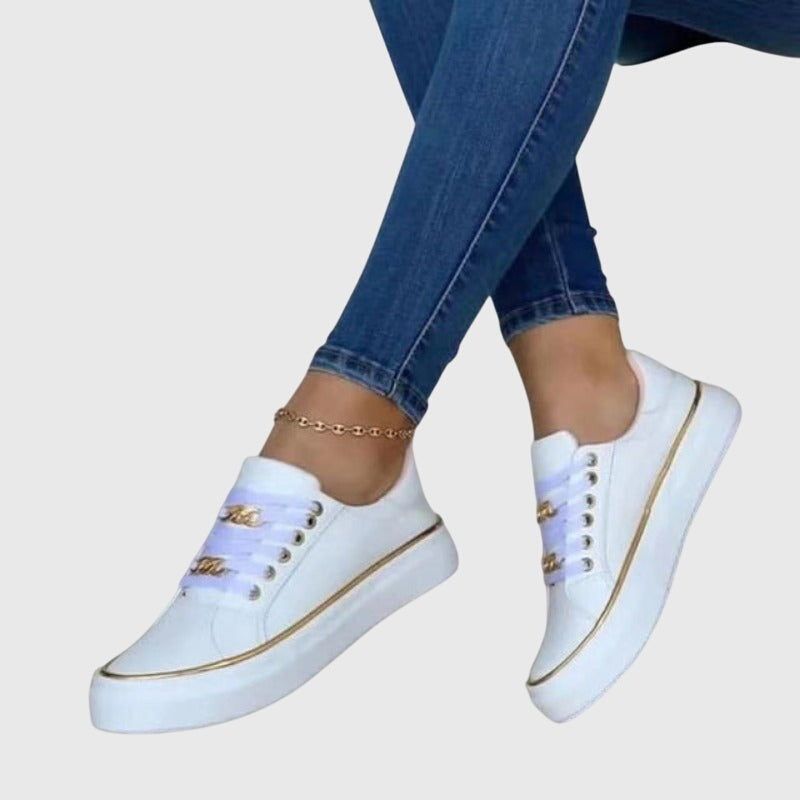 Grélvoise | Sneakers lacets dorés