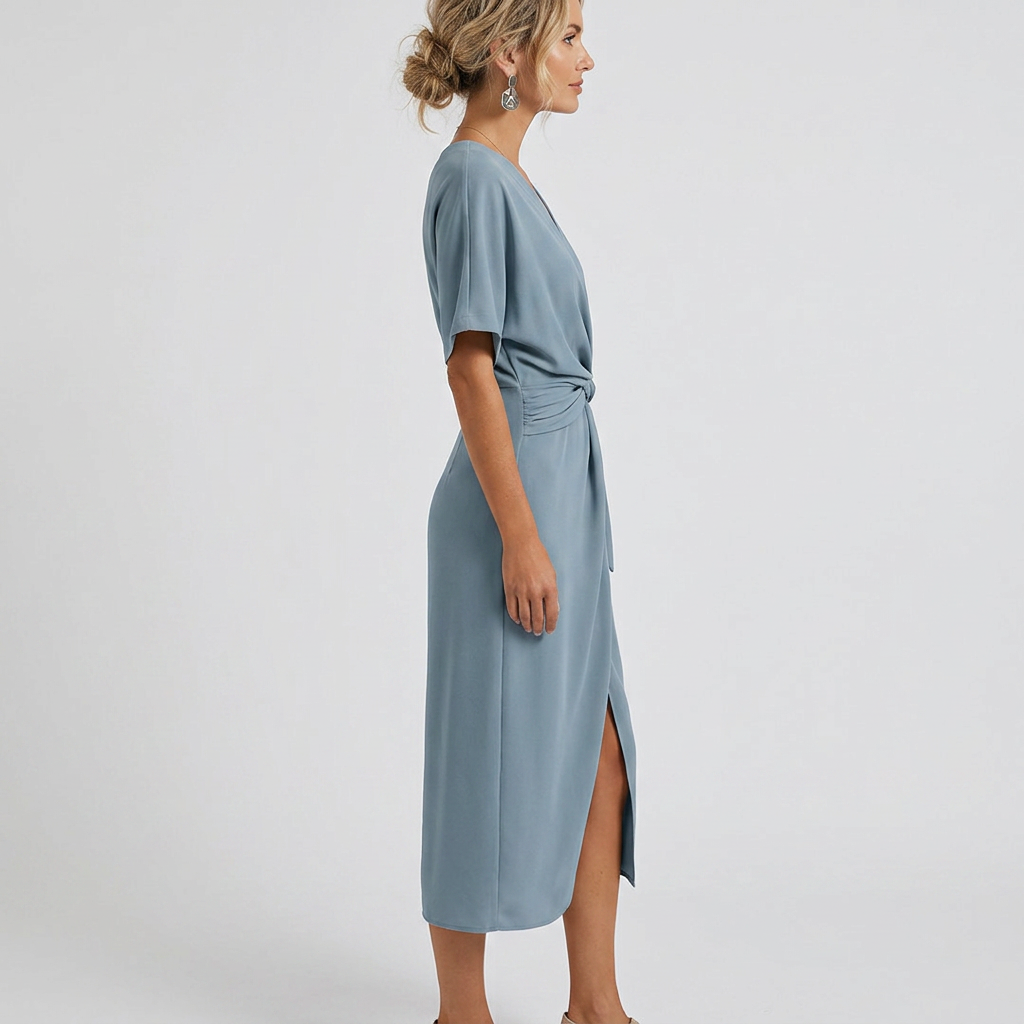 Yveline | Robe portefeuille nouée