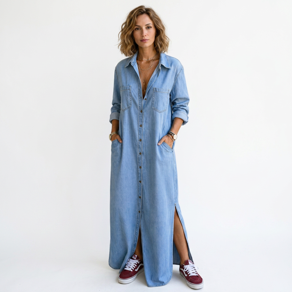 Folquine | Robe longue chemisier