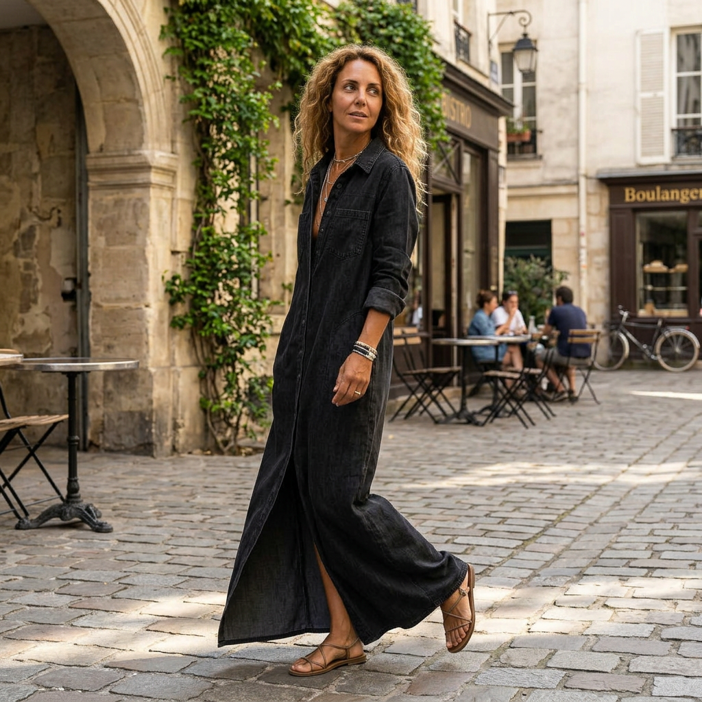 Folquine | Robe longue chemisier