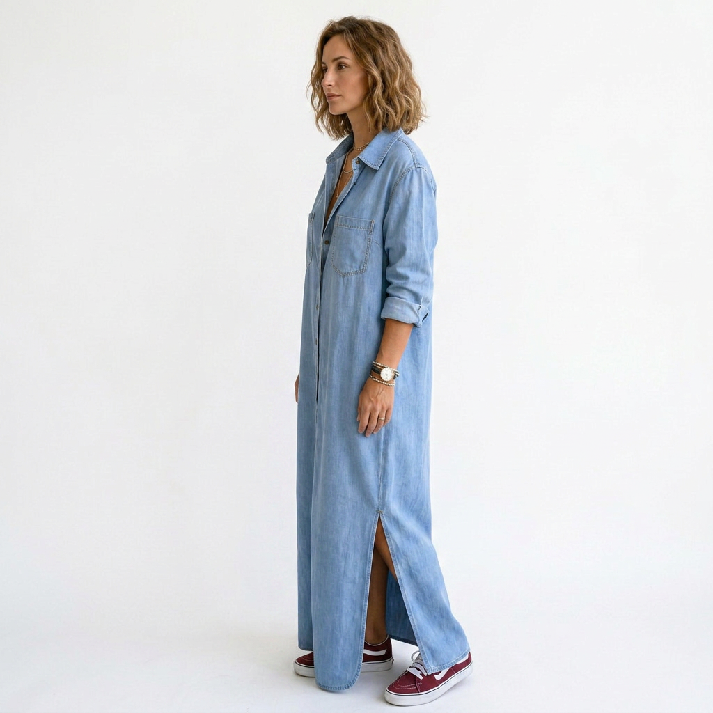 Folquine | Robe longue chemisier