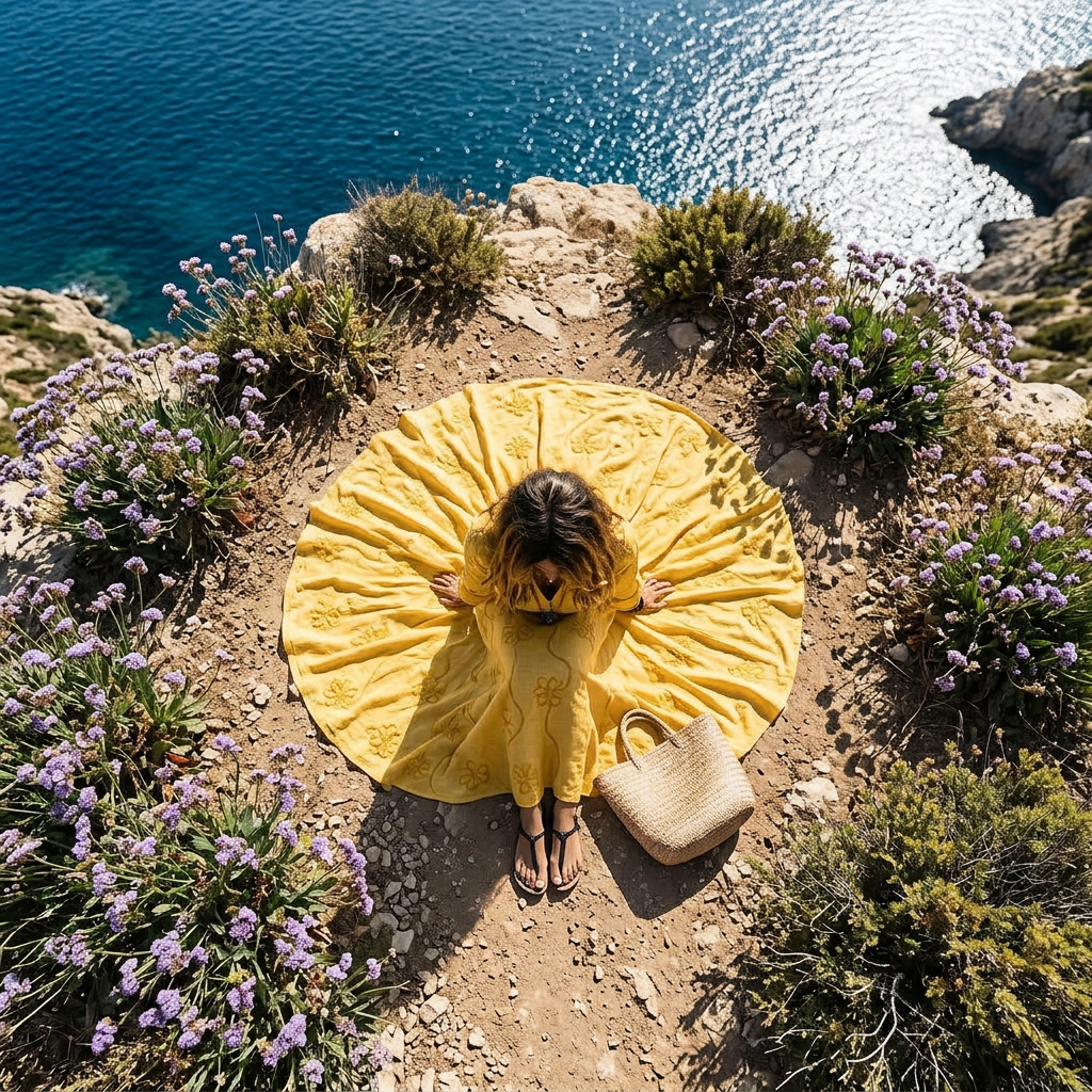 Maryse | Robe longue brodée à motifs floraux